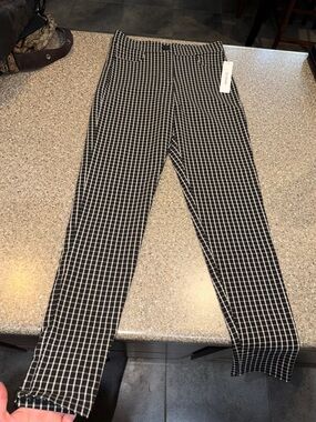 The Workshop Black and White Checked Slim Pants